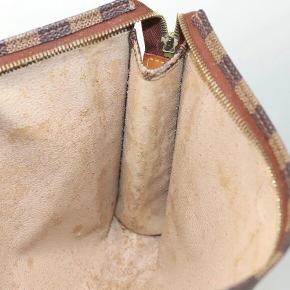 LOUIS VUITTON Damier Ebene Poche Toilette 26 Pouch N47543 LV Auth MX437 - Picture 15 of 16